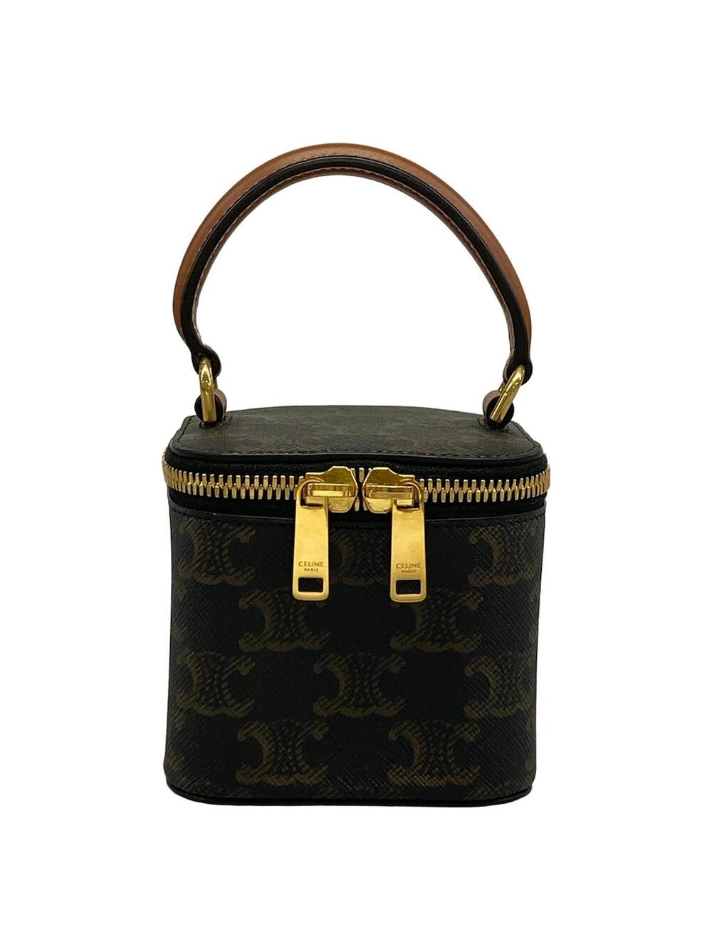 Celine Triumph Mini Vanity Case Black #306882C13B